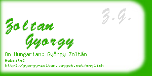 zoltan gyorgy business card